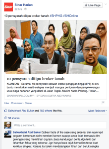 Antara laporan media. Adillah dalam laporan anda...